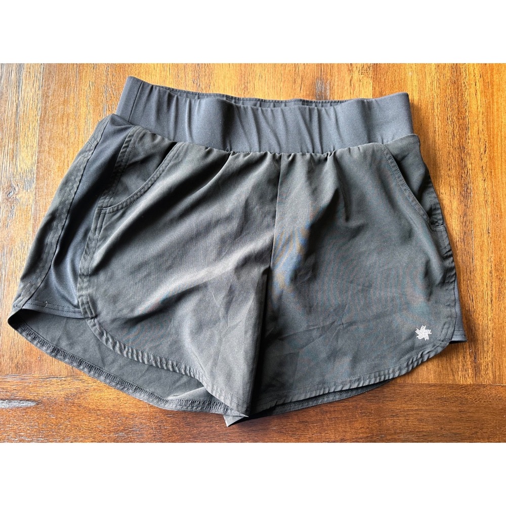 Tek Gear Women Athletic Shorts Black Dolphin Hem Activewear Yoga Gym- Medium